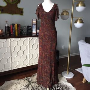 Lauren Ralph Lauren Paisley Silk Maxi Dress
